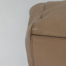 Miu Miu Tote Bag Leather 2way Beige Gold Auth 122923-15