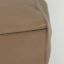 Miu Miu Tote Bag Leather 2way Beige Gold Auth 122923-16