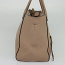 Miu Miu Tote Bag Leather 2way Beige Gold Auth 122923-3