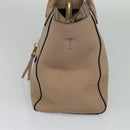 Miu Miu Tote Bag Leather 2way Beige Gold Auth 122923-4