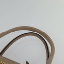 Miu Miu Tote Bag Leather 2way Beige Gold Auth 122923-8