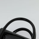 VERSACE Hand Bag Patent leather 2way Black Gold Auth 122926-14