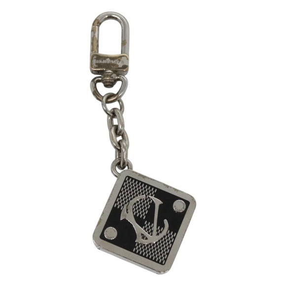 LOUIS VUITTON Porte Cles 1904 Box Charm metal Silver M65988 LV Auth 122935