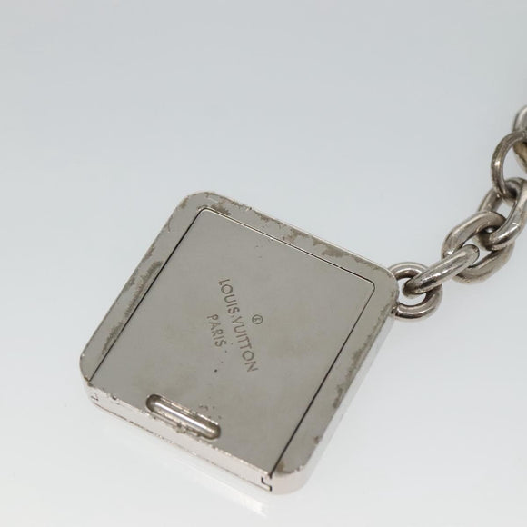 LOUIS VUITTON Porte Cles 1904 Box Charm metal Silver M65988 LV Auth 122935