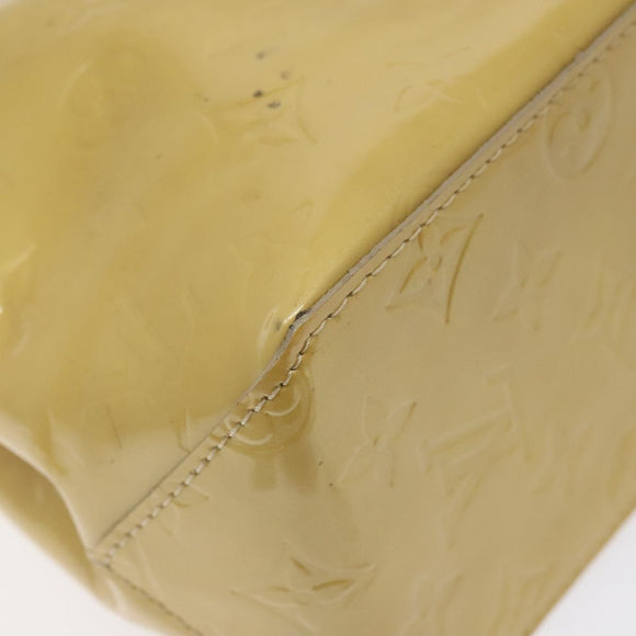 LOUIS VUITTON Monogram Vernis Reade PM Hand Bag Beige M91334 LV Auth 122936