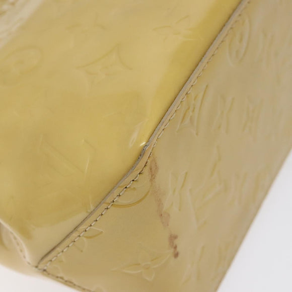 LOUIS VUITTON Monogram Vernis Reade PM Hand Bag Beige M91334 LV Auth 122936