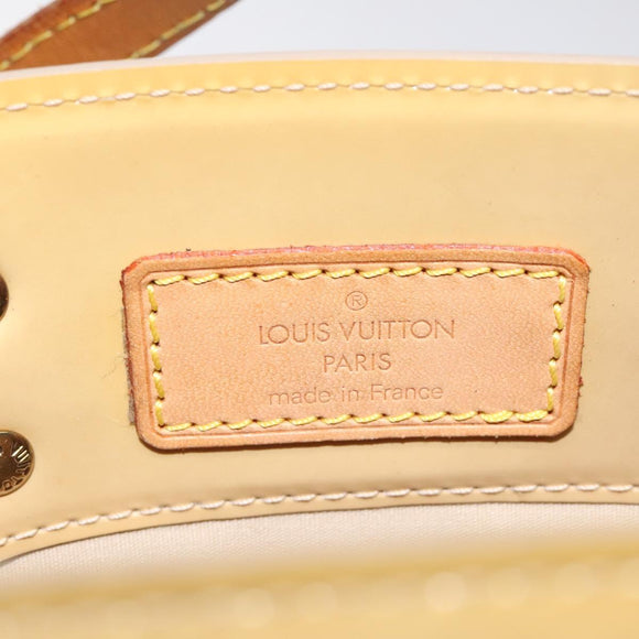 LOUIS VUITTON Monogram Vernis Reade PM Hand Bag Beige M91334 LV Auth 122936