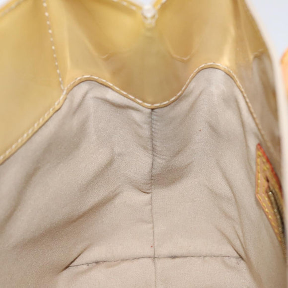 LOUIS VUITTON Monogram Vernis Reade PM Hand Bag Beige M91334 LV Auth 122936