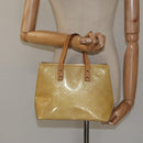 LOUIS VUITTON Monogram Vernis Reade PM Hand Bag Beige M91334 LV Auth 122936-21