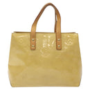 LOUIS VUITTON Monogram Vernis Reade PM Hand Bag Beige M91334 LV Auth 122936-13