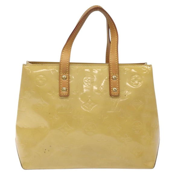 LOUIS VUITTON Monogram Vernis Reade PM Hand Bag Beige M91334 LV Auth 122936