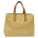 LOUIS VUITTON Monogram Vernis Reade PM Hand Bag Beige M91334 LV Auth 122936-2