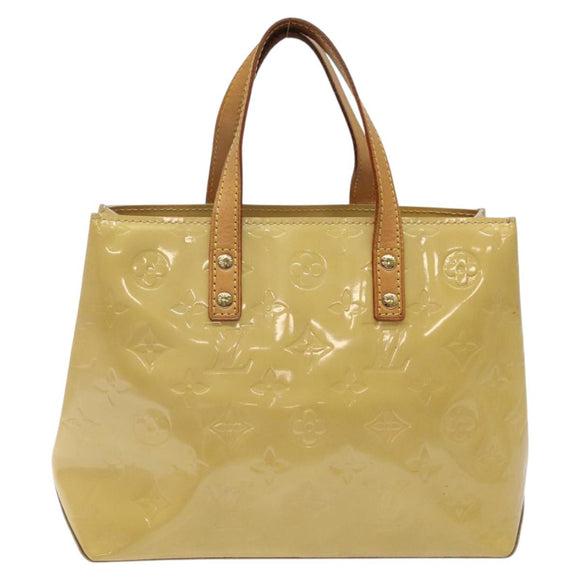 LOUIS VUITTON Monogram Vernis Reade PM Hand Bag Beige M91334 LV Auth 122936