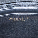 CHANEL Matelasse Shoulder Bag Suede Black Gold CC Auth 122942-17