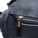 CHANEL Matelasse Shoulder Bag Suede Black Gold CC Auth 122942-21