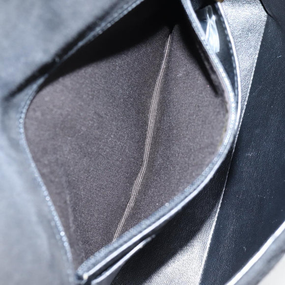 CHANEL Matelasse Shoulder Bag Suede Black Gold CC Auth 122942