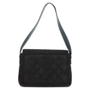 CHANEL Matelasse Shoulder Bag Suede Black Gold CC Auth 122942-3