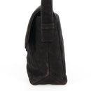 CHANEL Matelasse Shoulder Bag Suede Black Gold CC Auth 122942-4