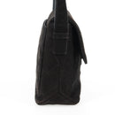 CHANEL Matelasse Shoulder Bag Suede Black Gold CC Auth 122942-5