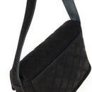 CHANEL Matelasse Shoulder Bag Suede Black Gold CC Auth 122942-6