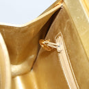 CHANEL Matelasse Hand Bag Lamb Skin Gold Tone CC Auth 122943-19