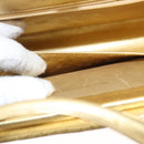 CHANEL Matelasse Hand Bag Lamb Skin Gold Tone CC Auth 122943-21