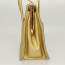 CHANEL Matelasse Hand Bag Lamb Skin Gold Tone CC Auth 122943-4