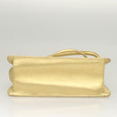 CHANEL Matelasse Hand Bag Lamb Skin Gold Tone CC Auth 122943-9