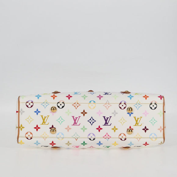 LOUIS VUITTON Monogram Multicolor Aurelia MM Tote Bag White M40094 Auth 122956M