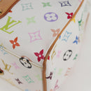 LOUIS VUITTON Monogram Multicolor Aurelia MM Tote Bag White M40094 Auth 122956M-17