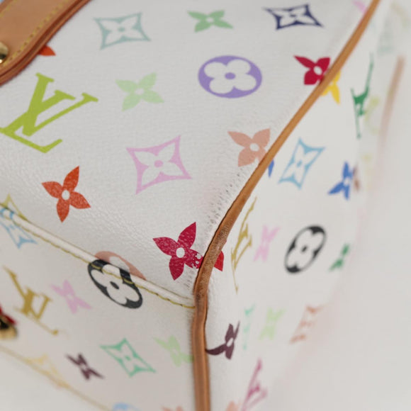 LOUIS VUITTON Monogram Multicolor Aurelia MM Tote Bag White M40094 Auth 122956M