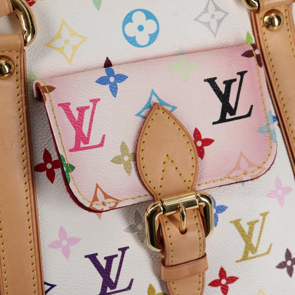 LOUIS VUITTON Monogram Multicolor Aurelia MM Tote Bag White M40094 Auth 122956M