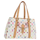 LOUIS VUITTON Monogram Multicolor Aurelia MM Tote Bag White M40094 Auth 122956M-1