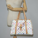 LOUIS VUITTON Monogram Multicolor Aurelia MM Tote Bag White M40094 Auth 122956M-29