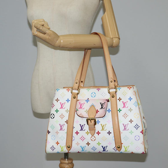 LOUIS VUITTON Monogram Multicolor Aurelia MM Tote Bag White M40094 Auth 122956M