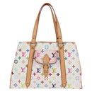 LOUIS VUITTON Monogram Multicolor Aurelia MM Tote Bag White M40094 Auth 122956M-13