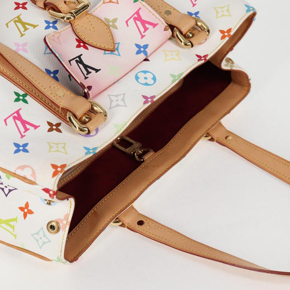 LOUIS VUITTON Monogram Multicolor Aurelia MM Tote Bag White M40094 Auth 122956M