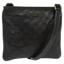 GUCCI GG Canvas Guccissima Bag Leather Dark Brown Gold 201538 Auth 122959-1