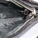 GUCCI GG Canvas Guccissima Bag Leather Dark Brown Gold 201538 Auth 122959-18