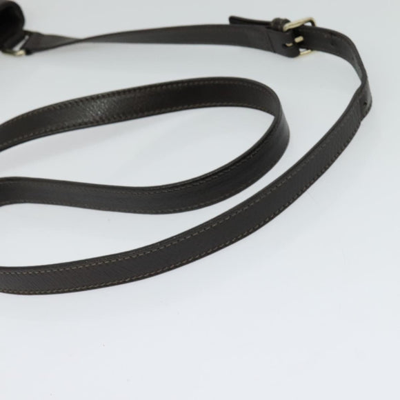 GUCCI GG Canvas Guccissima Bag Leather Dark Brown Gold 201538 Auth 122959