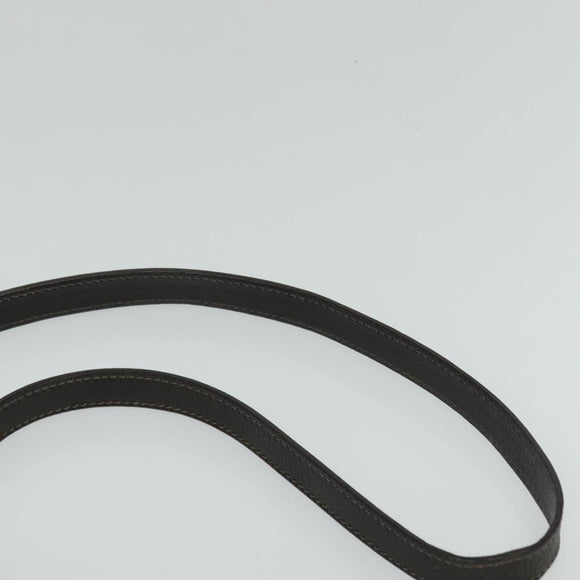 GUCCI GG Canvas Guccissima Bag Leather Dark Brown Gold 201538 Auth 122959