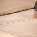 CHANEL COCO Mark Chain Tote Bag Leather Dark Brown CC Auth 122961-10