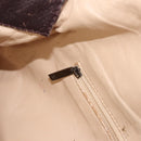 CHANEL COCO Mark Chain Tote Bag Leather Dark Brown CC Auth 122961-22