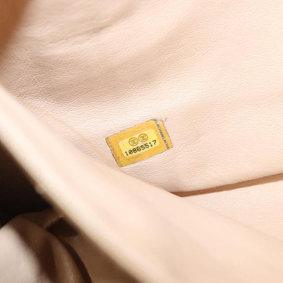 CHANEL COCO Mark Chain Tote Bag Leather Dark Brown CC Auth 122961