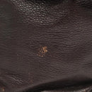 CHANEL COCO Mark Chain Tote Bag Leather Dark Brown CC Auth 122961-4