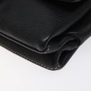 BALLY Shoulder Bag Leather Black Gold Auth 122964-8