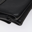 BALLY Shoulder Bag Leather Black Gold Auth 122964-17