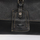 BALLY Shoulder Bag Leather Black Gold Auth 122964-18