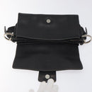 BALLY Shoulder Bag Leather Black Gold Auth 122964-10