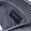 BALLY Shoulder Bag Leather Black Gold Auth 122964-22